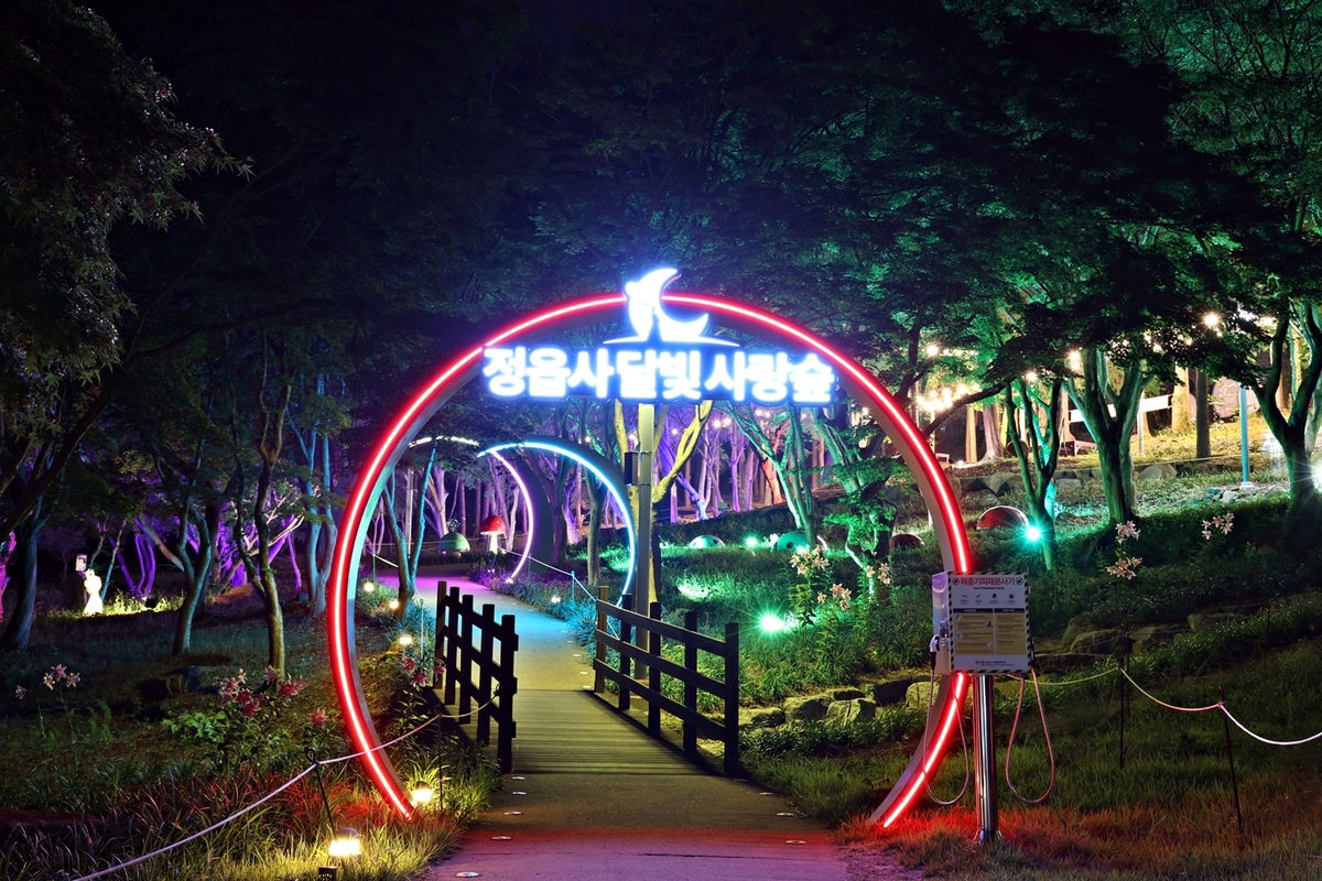 사랑을 비추는 달빛, 정읍 '달빛사랑숲' 전북 대표 야간 명소 선정