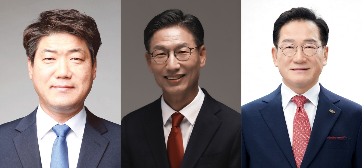 왼쪽부터 이정훈·김병삼·최기문 영천시장 후보
