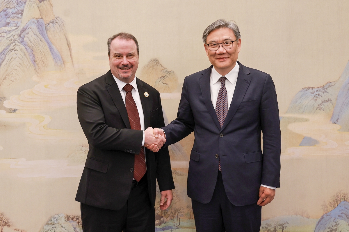 왕원타오 중국 상무부장과 릭 스위처 USTR 부대표