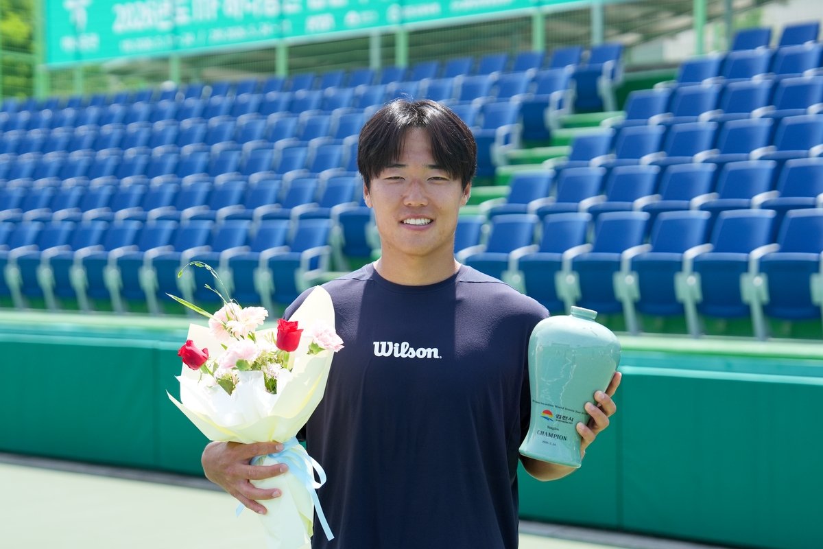 2026 ITF 김천 국제대회 남자단식에서 우승한 신산희