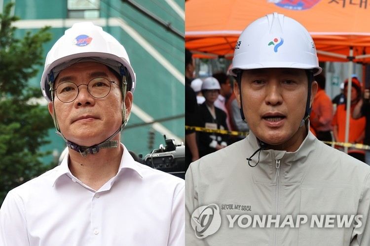 더불어민주당 정원오 서울시장 후보(왼쪽)와 국민의힘 오세훈 서울시장 후보