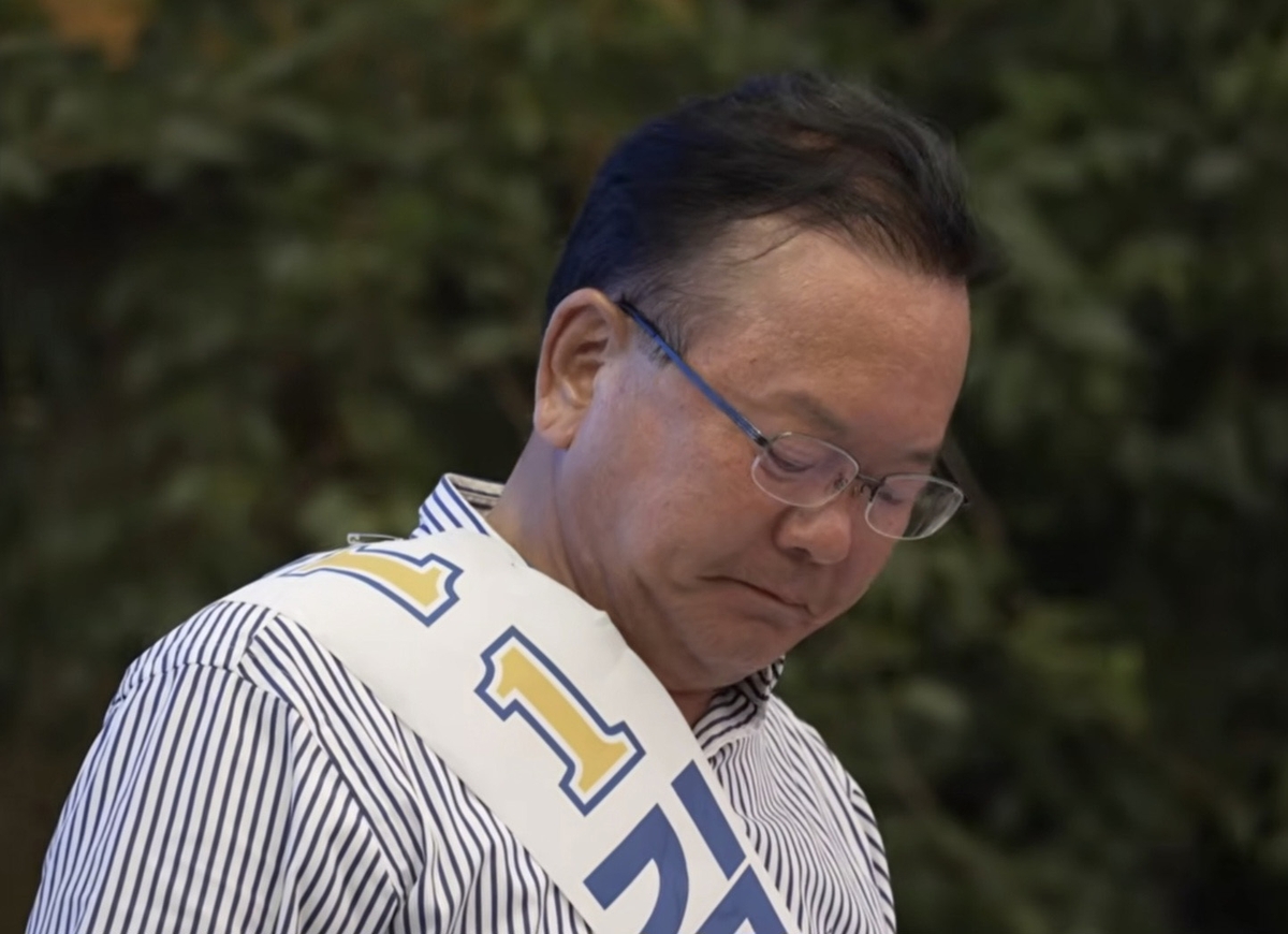 감삼역 유세 중 눈시울 붉힌 김부겸