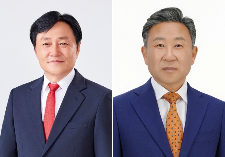 박용철 강화군수 당선인(사진 왼쪽)과 장정민 옹진군수 당선인(오른쪽)