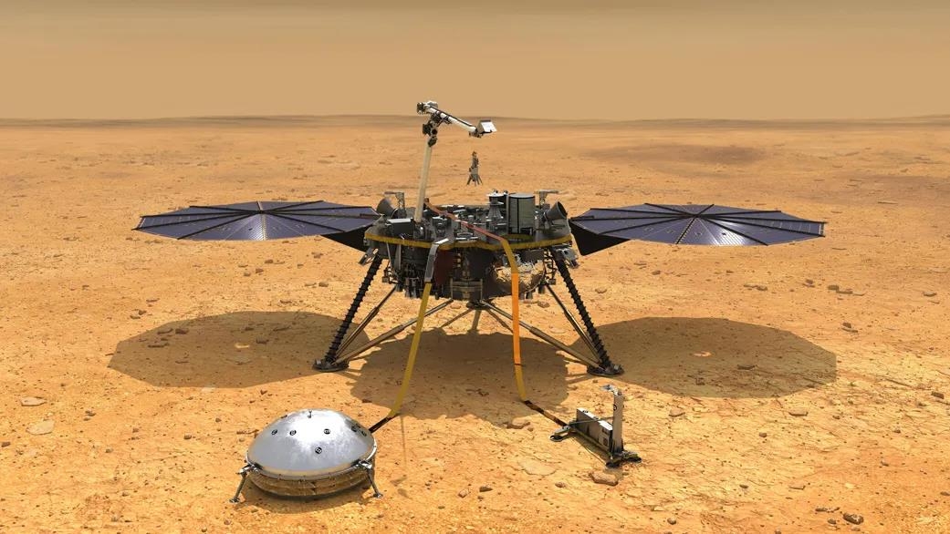 NASA 화성 착륙 지질탐사선 인사이트(InSight) 상상도 