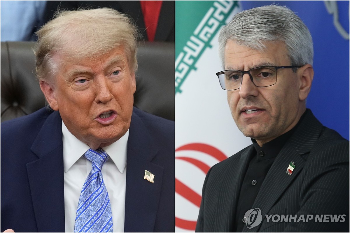 도널드 트럼프 미국 대통령(왼쪽)과 에스마일 바가이 이란 외무부 대변인
