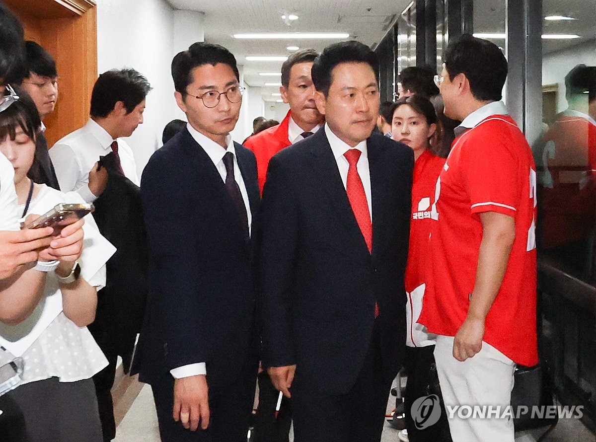 노태악 위원장과 면담 마친 장동혁 선대위원장