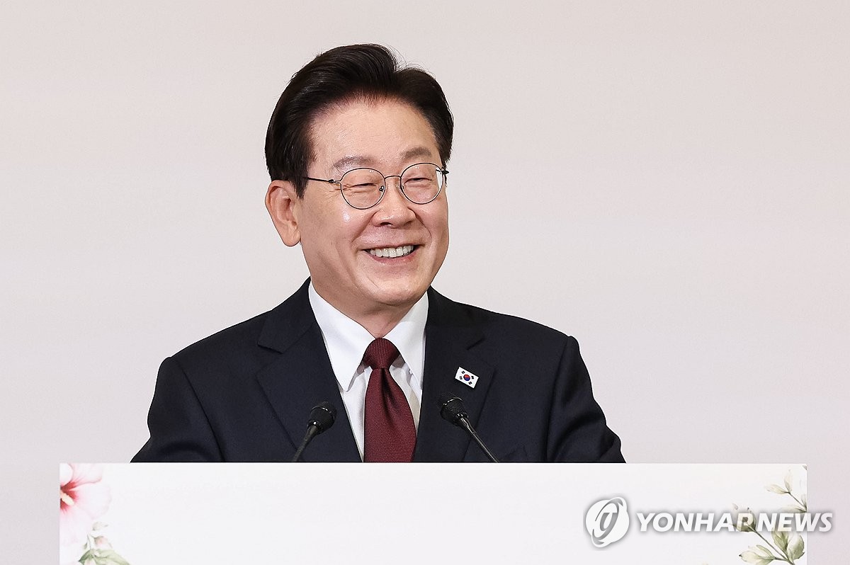 이탈리아 동포 간담회, 격려사하는 이재명 대통령