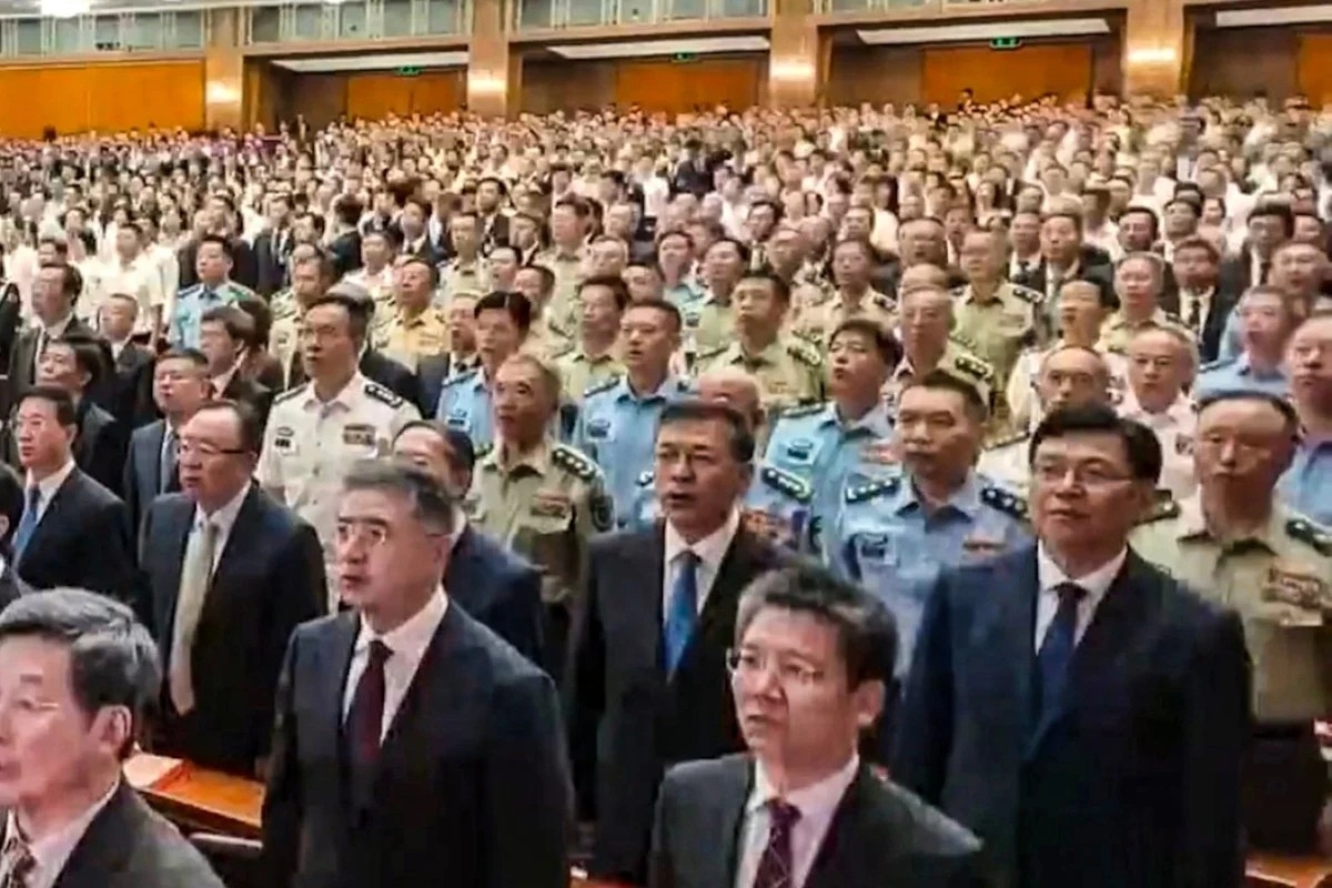 중국 공산당 창당 105주년 기념행사 참석한 중국군 장성들