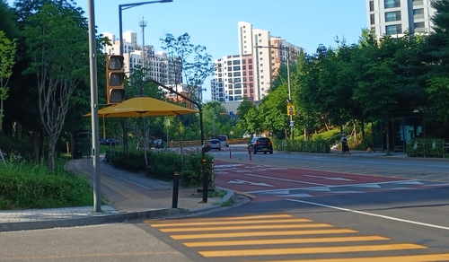 인천 영종하늘도시 정전으로 꺼진 신호등