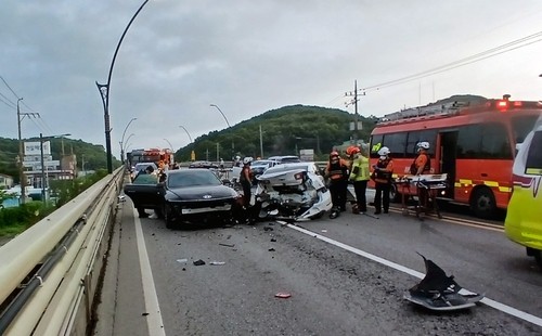 3명의 사망자가 나온 검단구 왕길고가교 사고