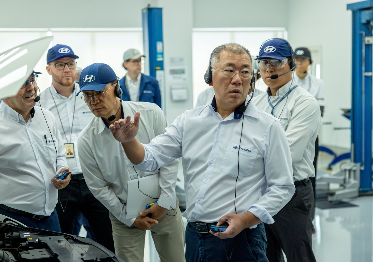 현대차 브라질 공장을 찾은 정의선 현대차그룹 회장