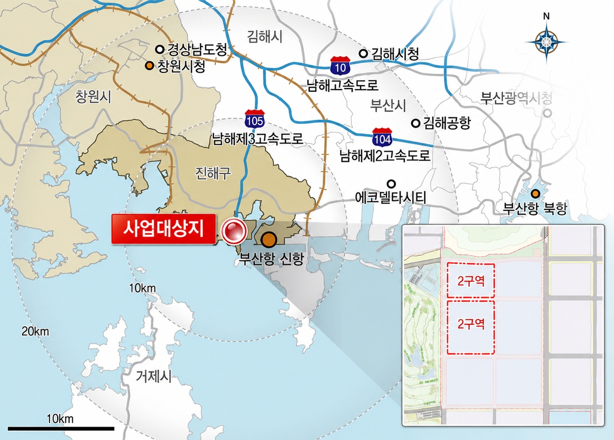 웅동2단계 항만 배후단지 사업 대상지