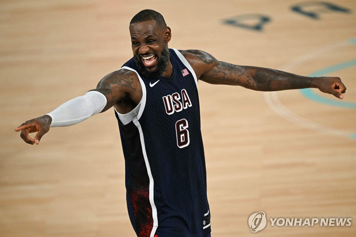2024년 올림픽에 출전한 르브론 제임스