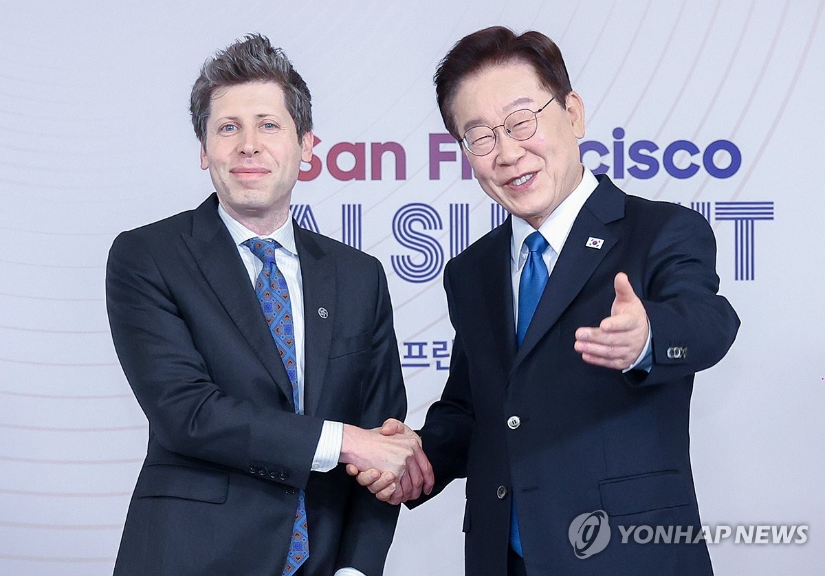 이재명 대통령과 샘 올트먼 오픈AI CEO