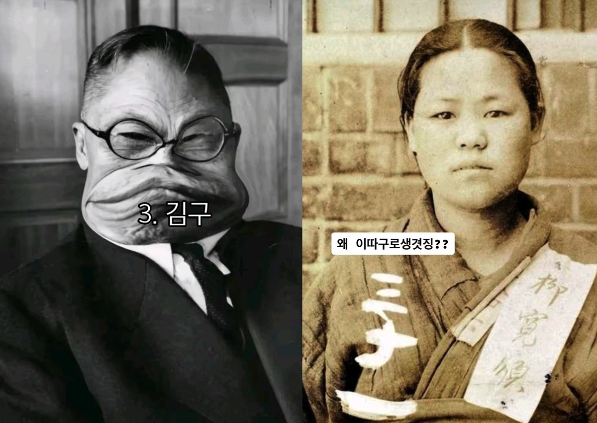 독립운동가 조롱 게시물 일부
