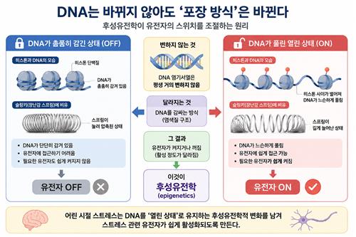 어린 시절 스트레스에 의한 뇌세포의 후성유전학적 변화 및 영향