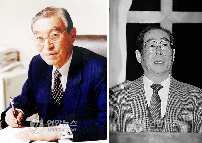 강원용(왼쪽) 목사와 박형규 목사