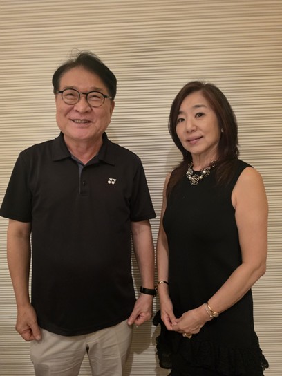 김철웅 요넥스코리아 회장(왼쪽)과 김혜영 한국브리지협회 회장