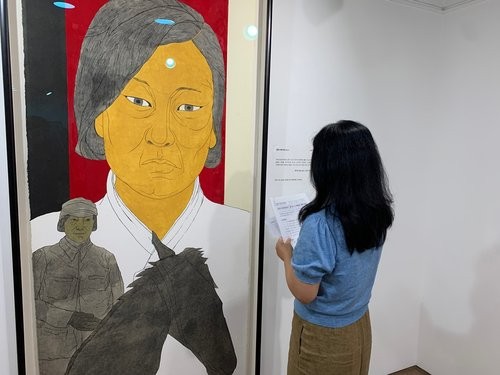 윤석남 작가가 그린 여성 독립운동가 김명시