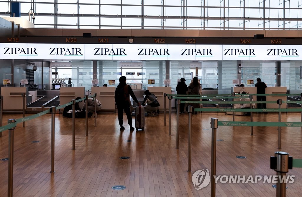 팬데믹 당시 한가한 모습의 인천국제공항
