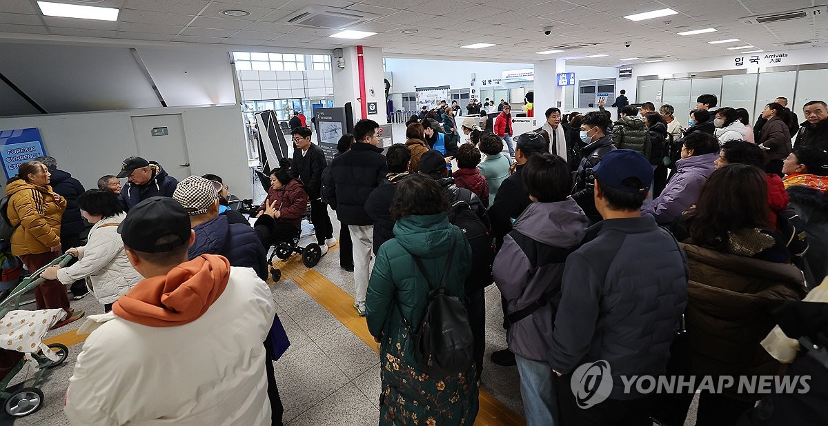 지난 1월 붐비는 인천항 국제크루즈터미널