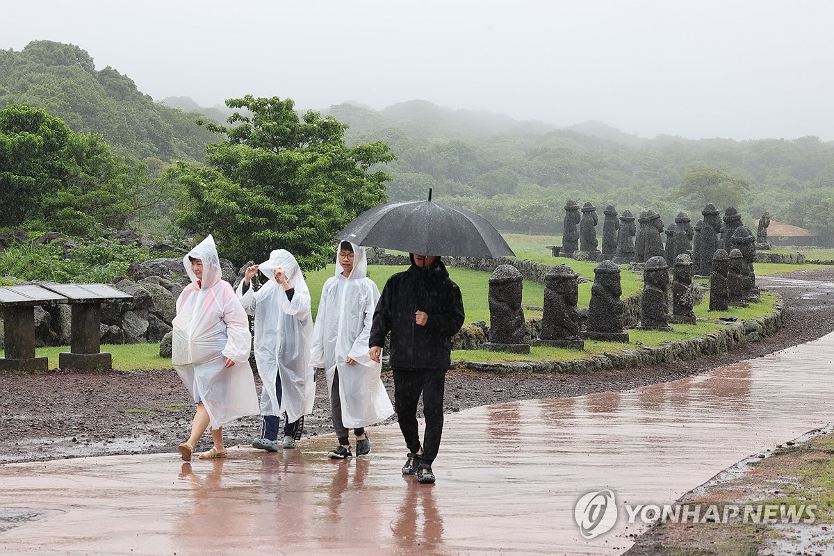 비 내리는 제주