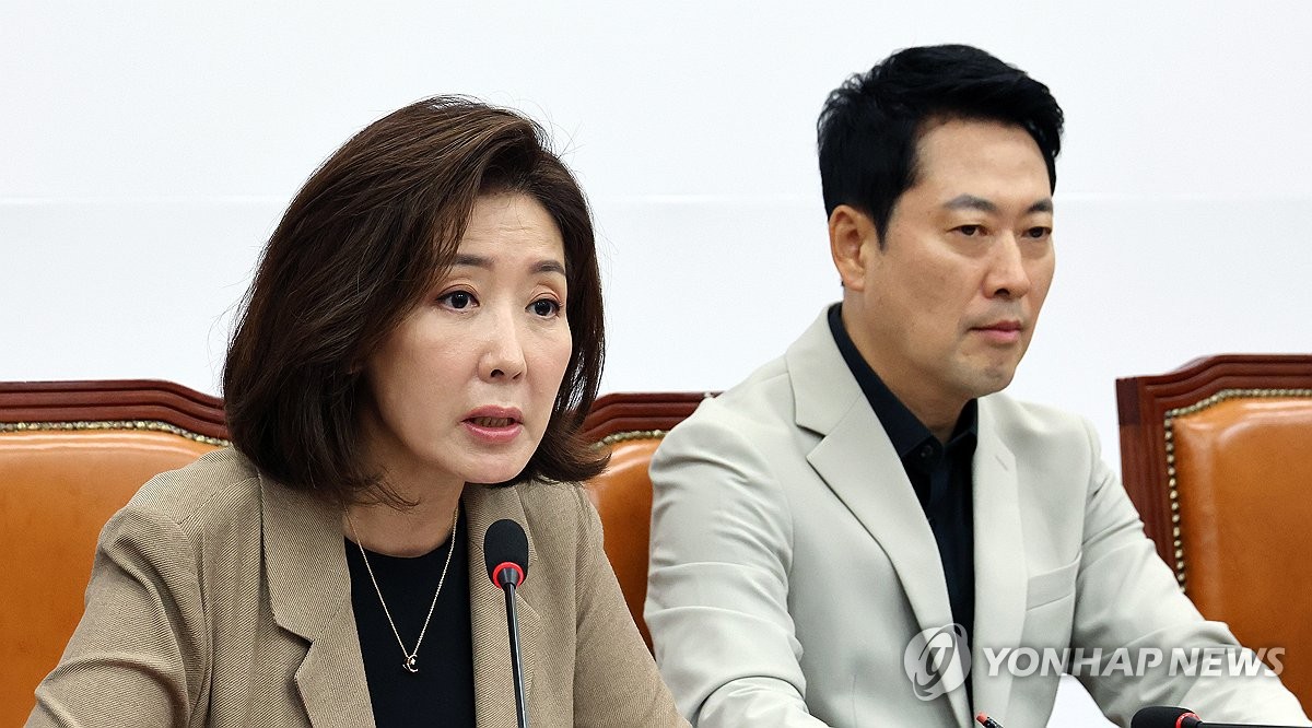 국민의힘 장동혁 대표·나경원 의원