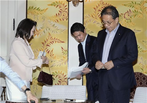 통합이 무산된 일본 야3당 대표들