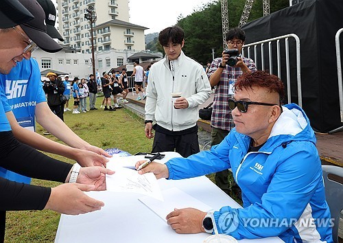지난해 대회에 참가한 황영조 감독