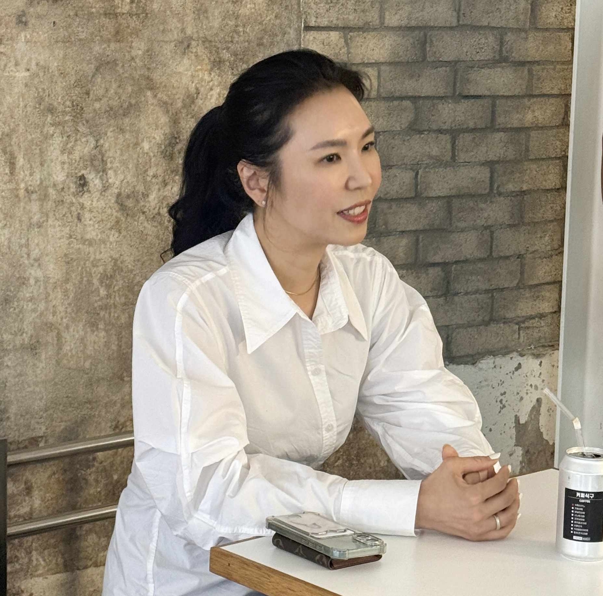 기자 간담회 진행하는 전현정 애경산업 헤어케어사업부문장