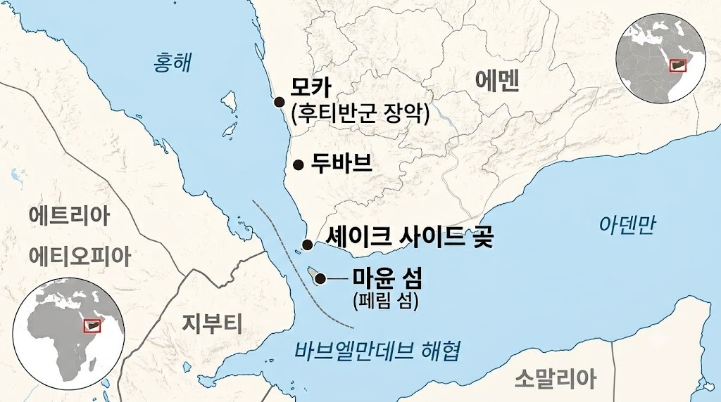 바브엘만데브 해협 인근 도시 현황