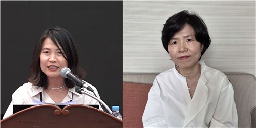 김영란 경영전략본부 상임이사(왼쪽)와 김현주 글로벌연대·파트너십본부 상임이사