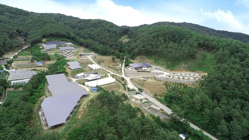 인제 햇살마을에 조성한 태양광발전소