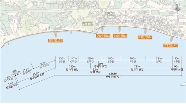 서천 도둔지구 연안 정비사업 계획도