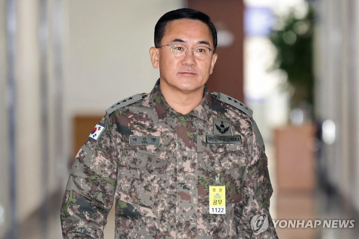 여인형 전 방첩사령관 모습