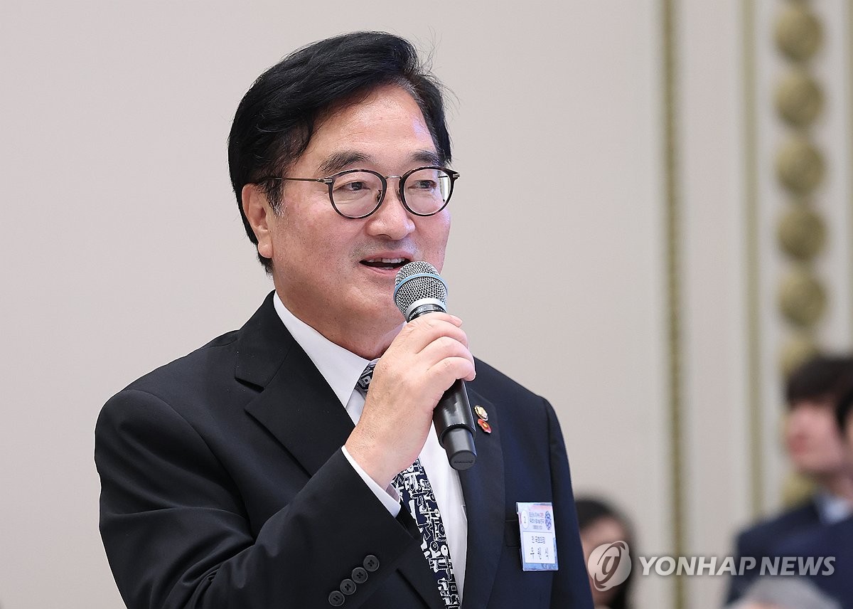발언하는 우원식 전 국회의장