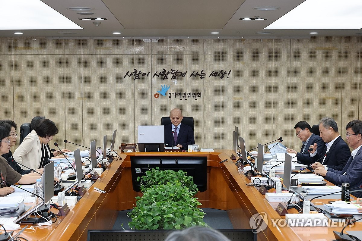 전원위원회 주재하는 안창호 국가인권위원장
