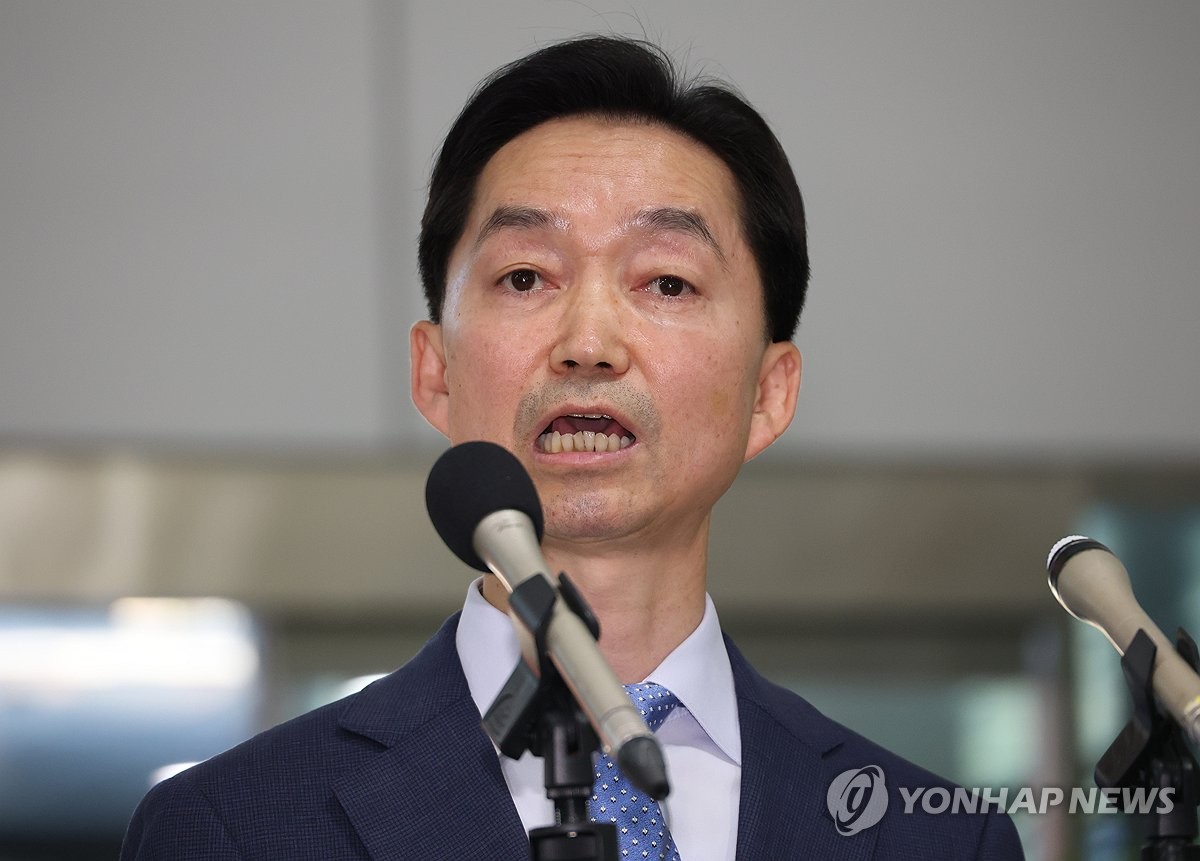 입장 표명하는 김지용 중대범죄수사청장 후보자