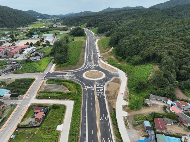 충북도, '국도19호선 청주 미원단구간 도로확포장공사' 개통