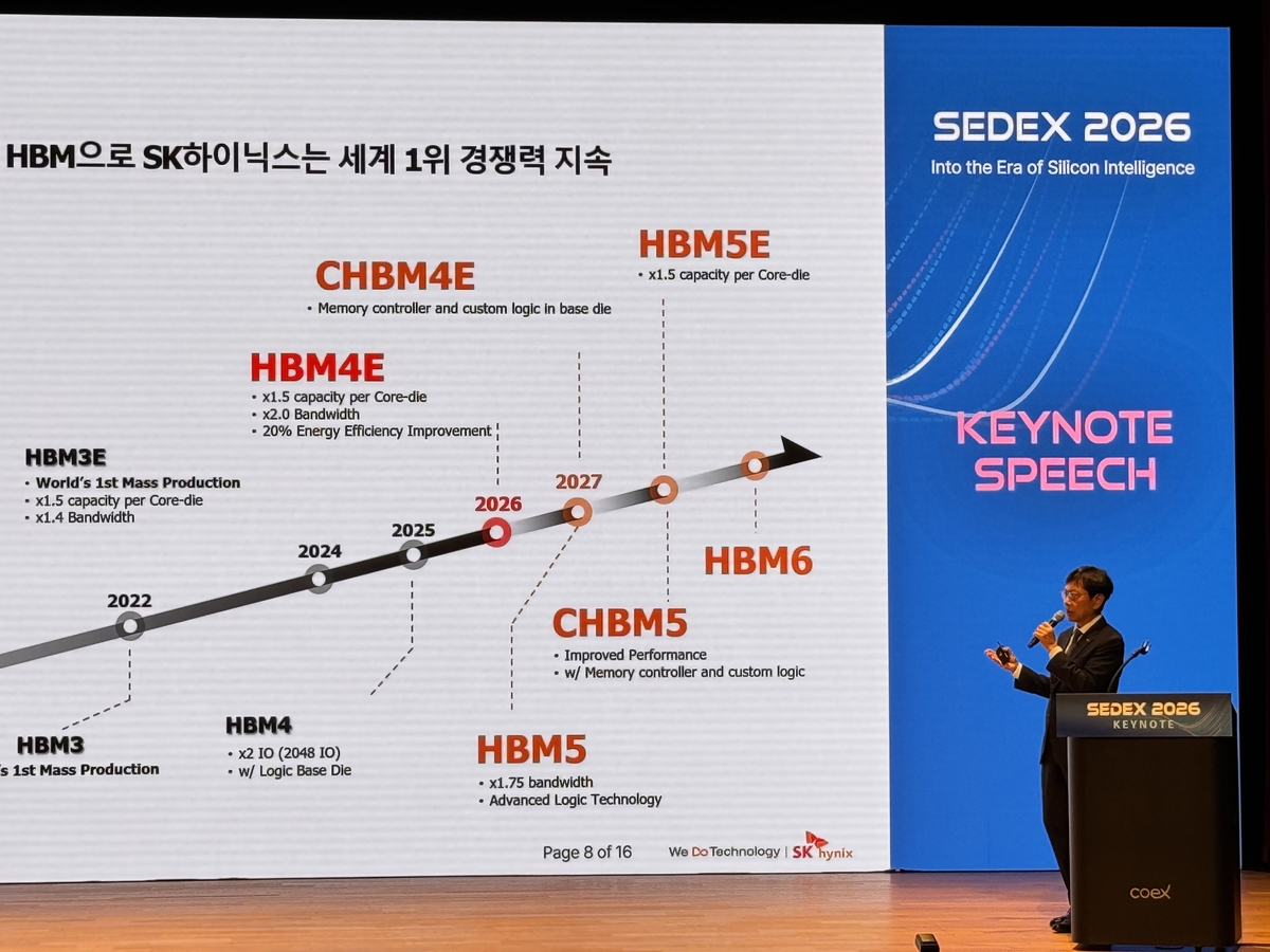 기조연설하는 안현 SK하이닉스 개발총괄 사장
