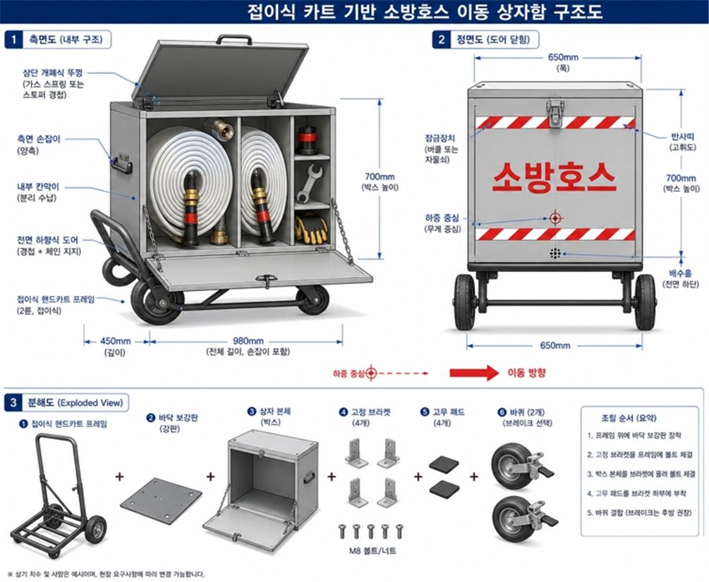 이동식 방수기구함 구조도