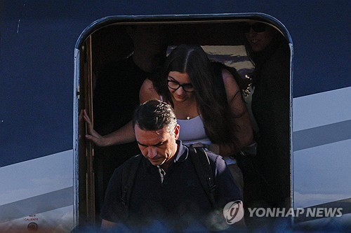미국에 도착한 플라비우 보우소나루