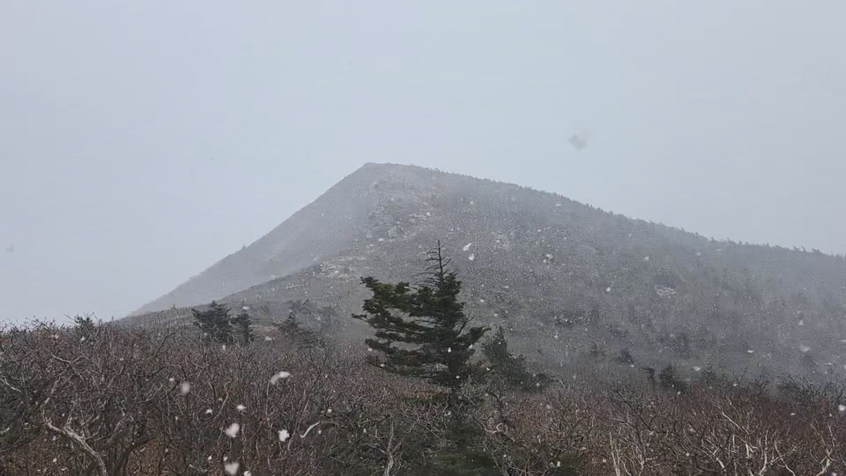 첫눈 내리는 설악산