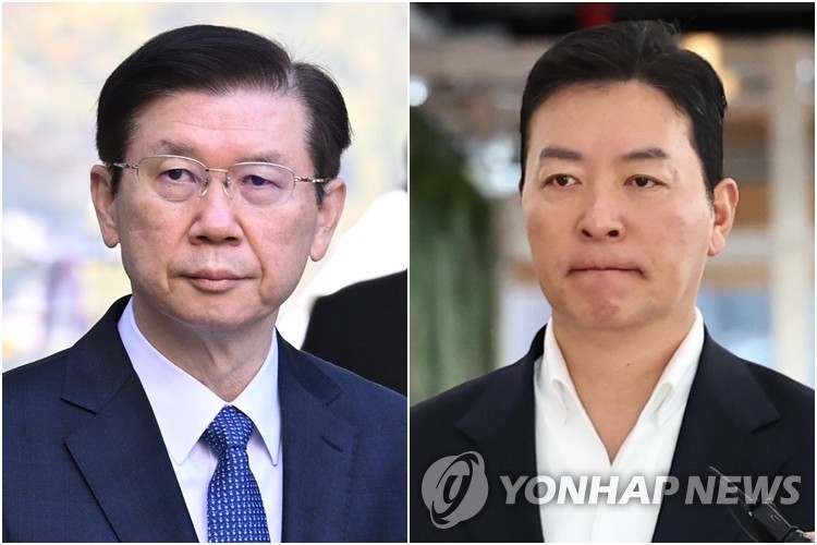 박종준 전 경호처장(왼쪽)과 김성훈 전 경호처 차장