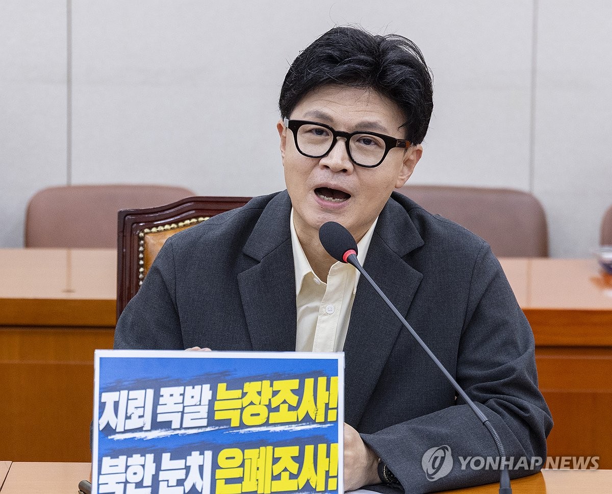 외통위에서 DMZ 지뢰폭발 사고 규탄 발언하는 한동훈 의원