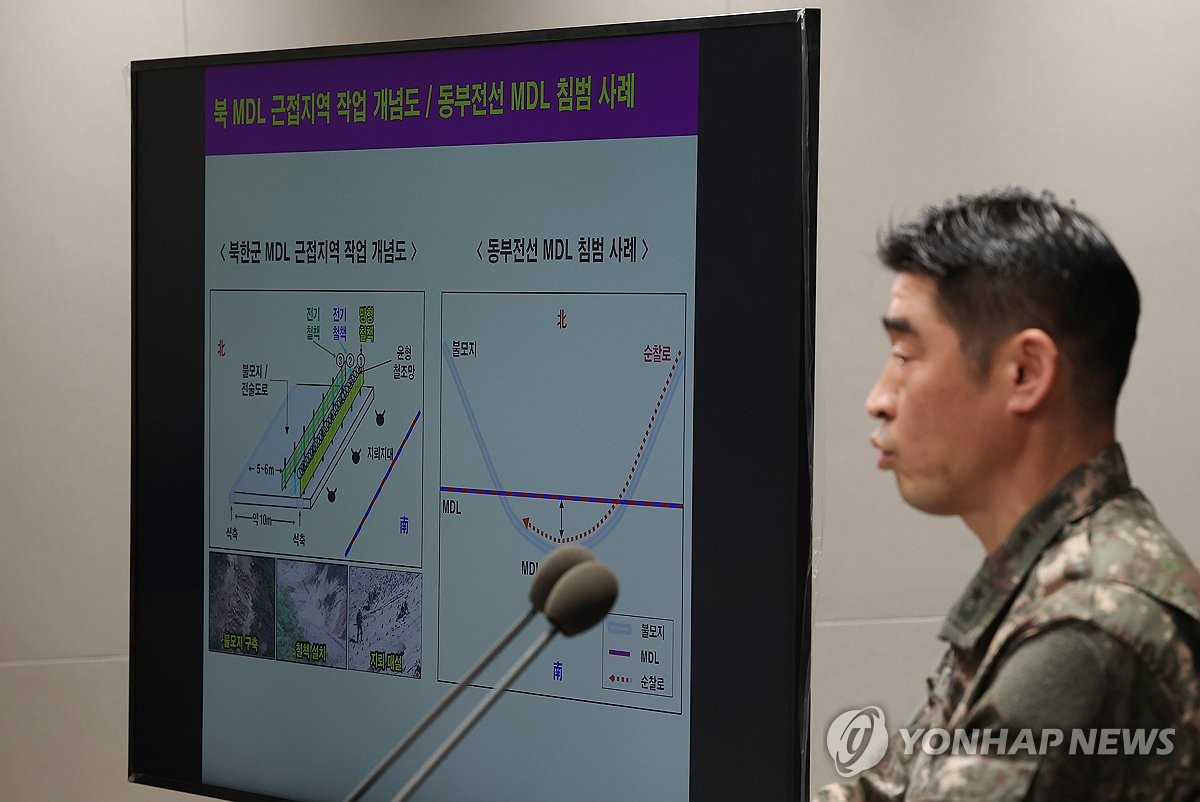 브리핑하는 김성윤 합참 정보분석처장