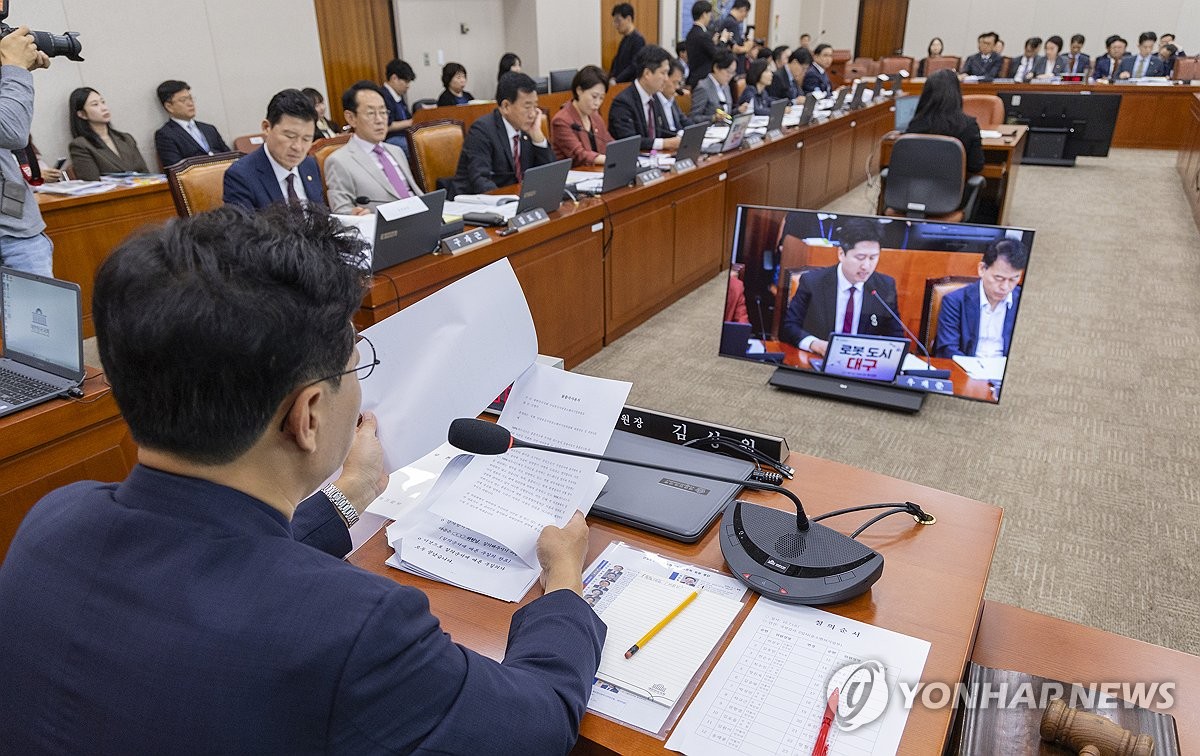 김병주 MBK파트너스 회장 불출석 사유서 살펴보는 김성원 위원장