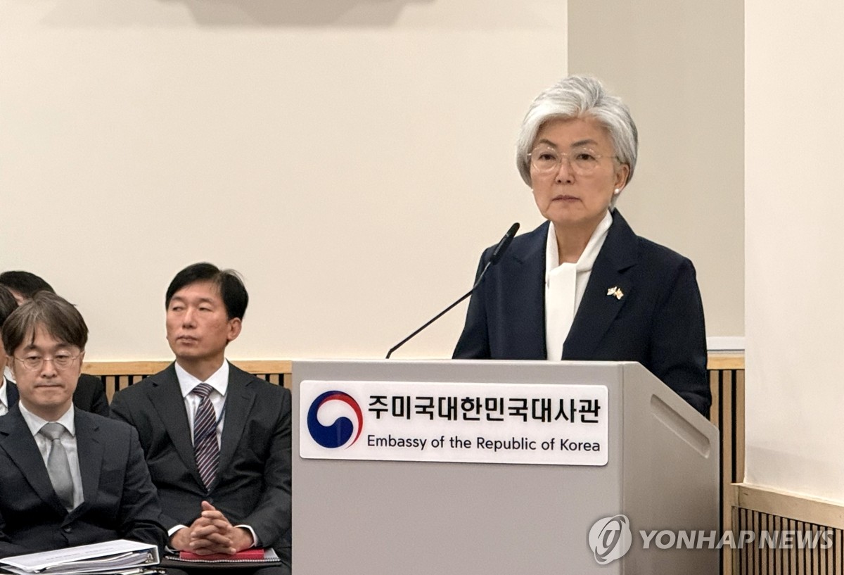 국회 외통위 국정감사, 발언대 선 강경화 주미대사