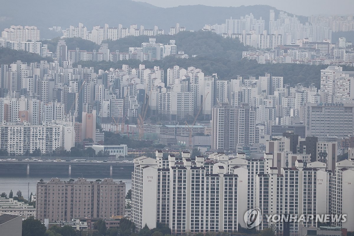 서울 남산에서 바라본 모습