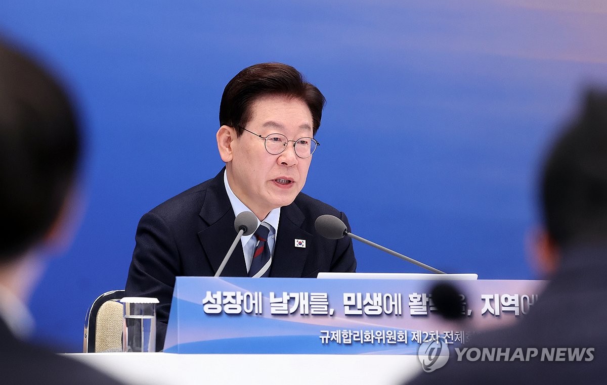 이재명 대통령, 규제합리화위 회의 발언
